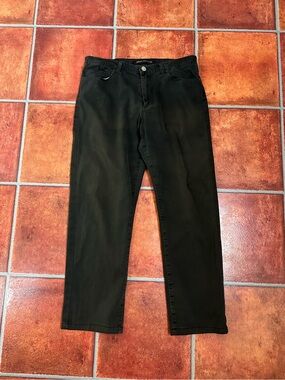 Versace Black Denim Jeans with Medusa Button